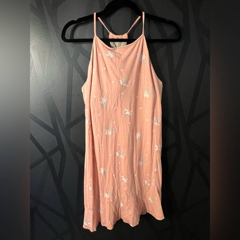 Patagonia Pink Mini Dress with White Floral Pattern